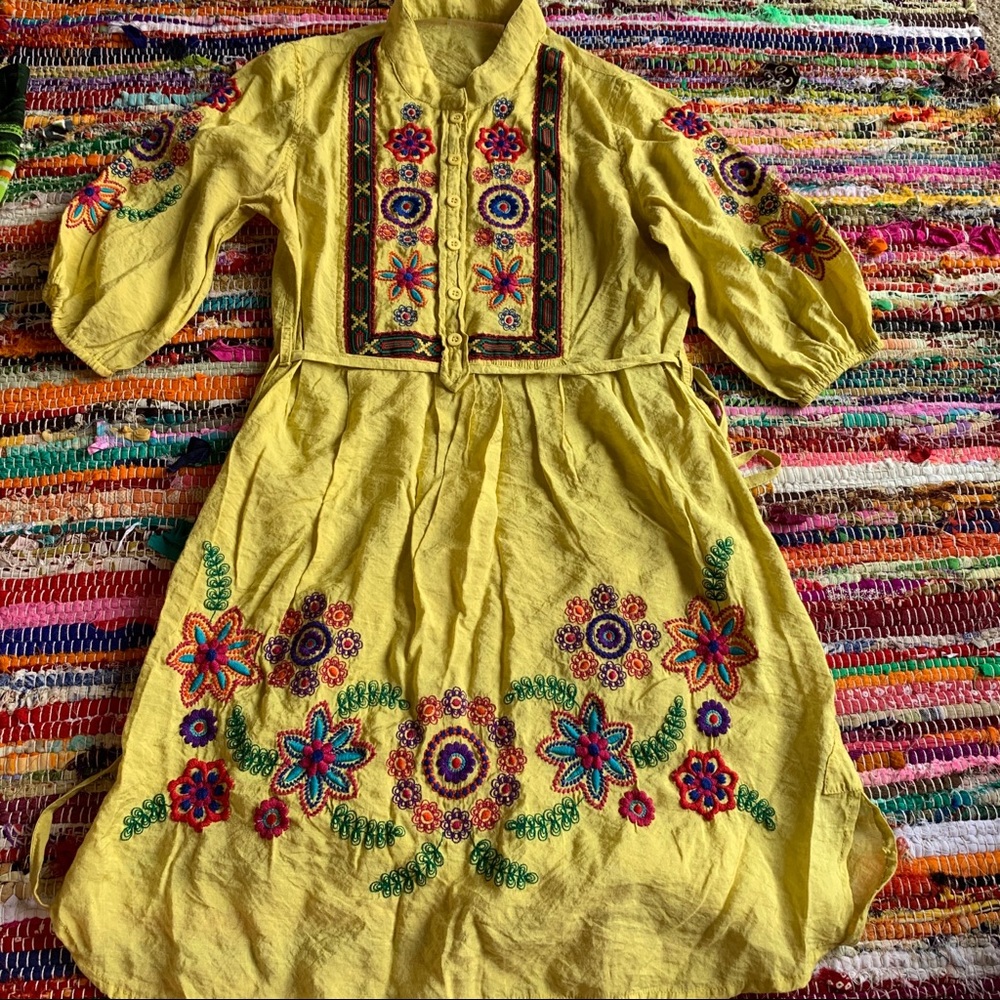 🌈COLORFUL EMBROIDERED DRESS🌈